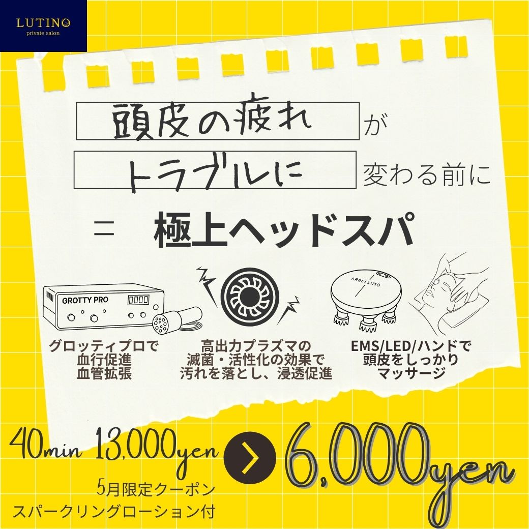 札幌・大通駅のエステ・サロン「ルチノ」のブログ（5月クーポンのお知らせ）